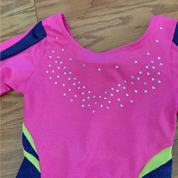 Girls gymnastics pink leotard size 4/5. Made by freestyle by Danskin - - Picture 2 of 4